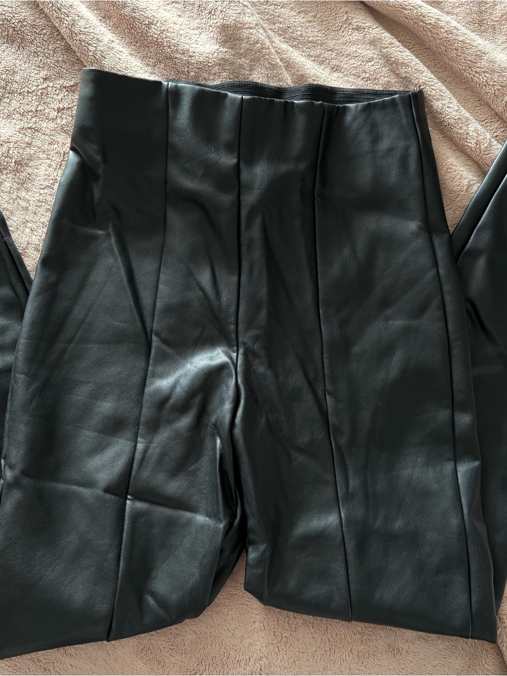 Dynamite Black Faux Leather High-Waist Leggings